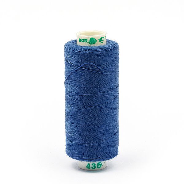 Нитки швейные бытовые Dor Tak 40/2, 366 м / 10 кат., 435 синий