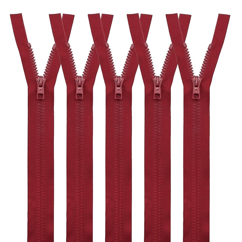 Молния трактор Arta Т6 (6 мм) 1 зам., разъем., 60 см, цв. 008 красный, уп.5 шт