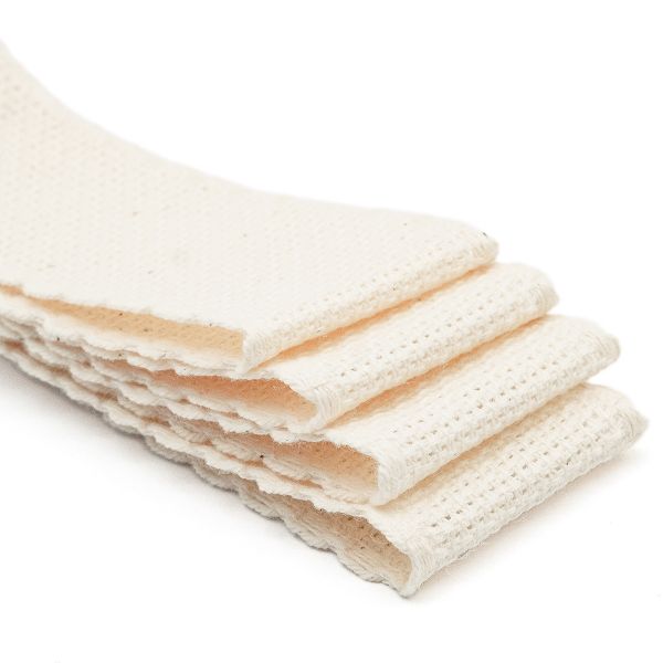 Канва лента 35 мм / 1.5 метра, 100% хлопок Bestex (неотбел/неотбел)