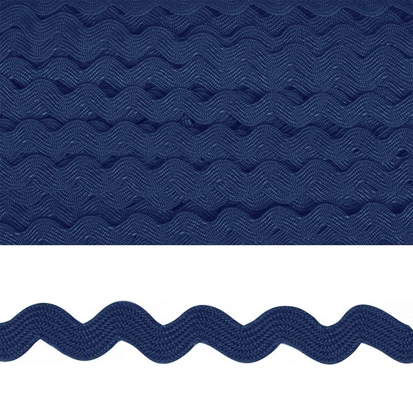 Тесьма вьюнчик 5 мм S058 т.синий, уп.32,92м