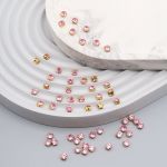 Хрустальные стразы в цапах/золото, 4мм, 50 шт, Astra&Craft, светло-розовый, 4AR159/166