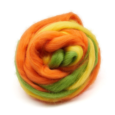 Шерсть для валяния Камтекс Лента для валяния п/тонкая 1х50 г, (25-28 мкр), 2.1 м, меланж 4 403, 618790-6