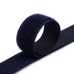 Лента контактная липучка (велкро) пришивная 40 мм / 25 метров, 115 т-синий, Gamma, ПАРА (крючок+петля), качество "B"