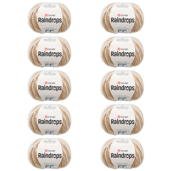 Пряжа YarnArt (ЯрнАрт) Raindrops / уп.10 мот. по 50 г, 115 м, 2902 светло-коричневый меланж