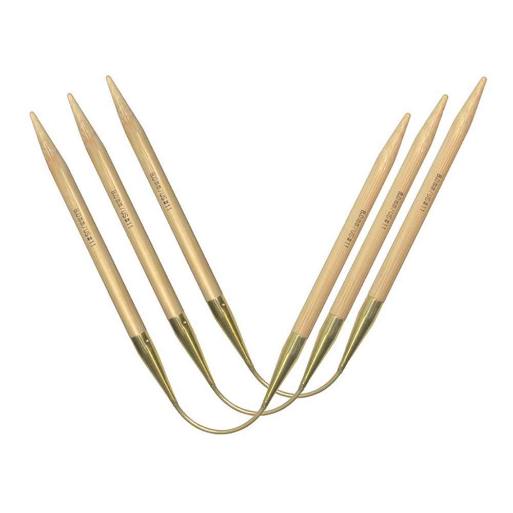 Спицы чулочные Addi Crasy Trio Bambus Long гибкие ⌀5.5 мм, 30 см, 3 шт