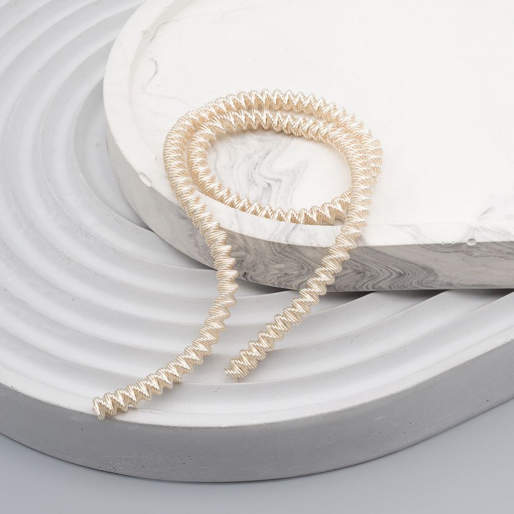 Трунцал зигзаг Светлое золото 4 мм, 5±0.1 грамм, ТЗ002НН4