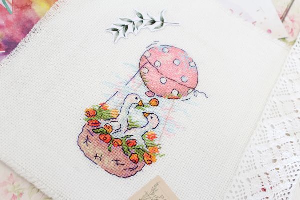 Набор для вышивания нитками МП Студия (Жар-птица), Романтичный полёт, 13х8 см