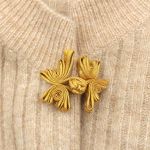 Сутажная застежка, 4,5см (золото), 902N-015, 5 шт