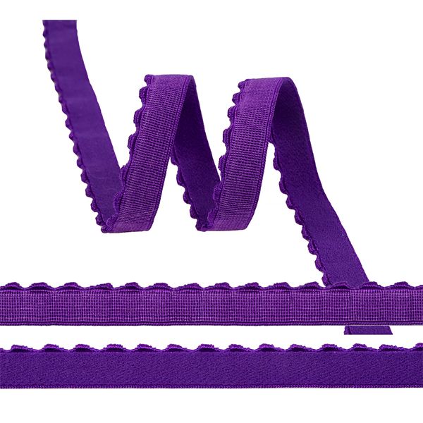 Резинка бельевая (отделочная) становая 12.0 мм / 50 метров, ЕТ1 фиолетовый неон A0507