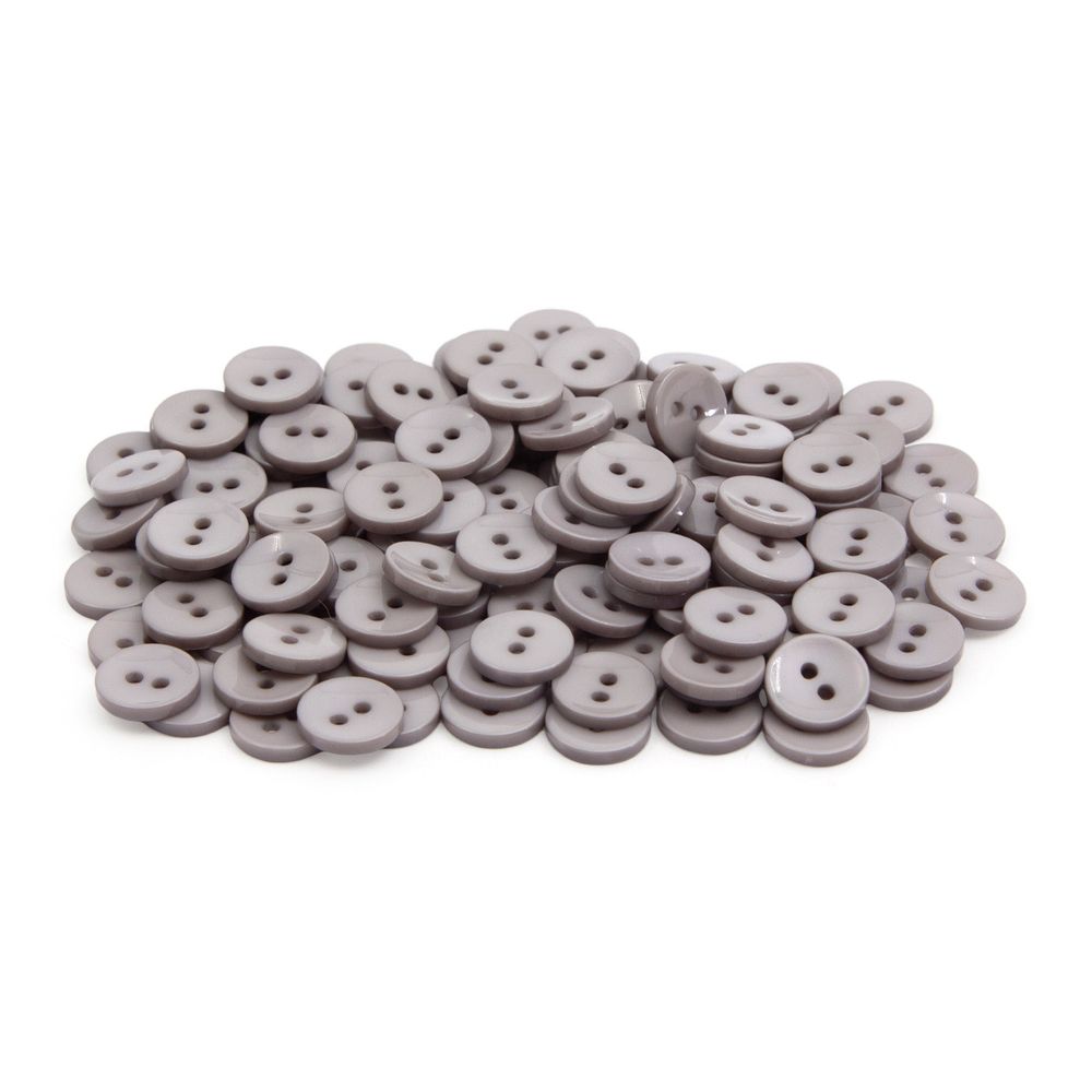 Пуговицы 2 прокола 18L, 11 мм, (Gray (серый)), NE74, 144 шт