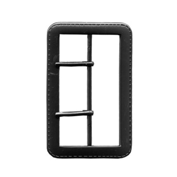 Пряжка ременная прямоугольная 84х50 мм, 1 шт, №07 матовый черный никель, Micron, GBFA 1150