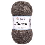 Пряжа Astra Premium (Астра Премиум) Ласка / уп.3 мот. по 100 г, 370 м, 850 коричневый