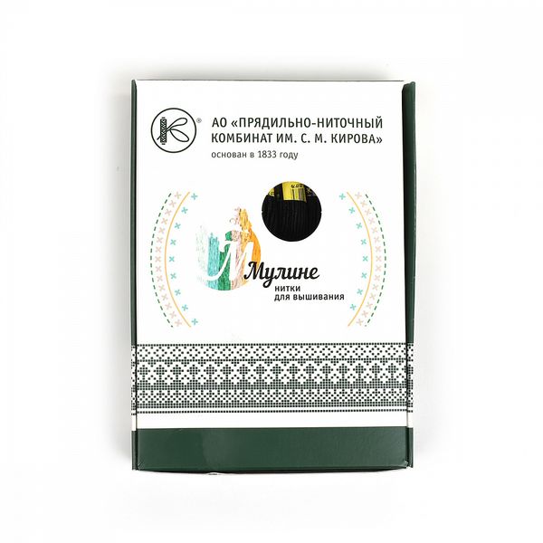 Мулине ПНК им.Кирова цв.7214 черный, 24 мотка по 8 метров