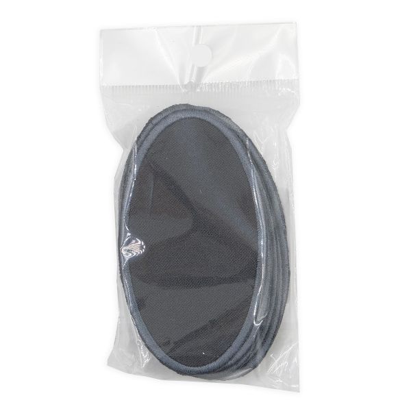 Термоаппликация Овал, серый, 90х50мм, 10 шт, 013