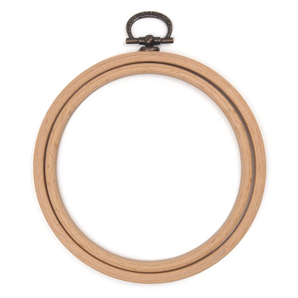 Пяльца-рамка круглые деревянные 10см, Nurge Hobby