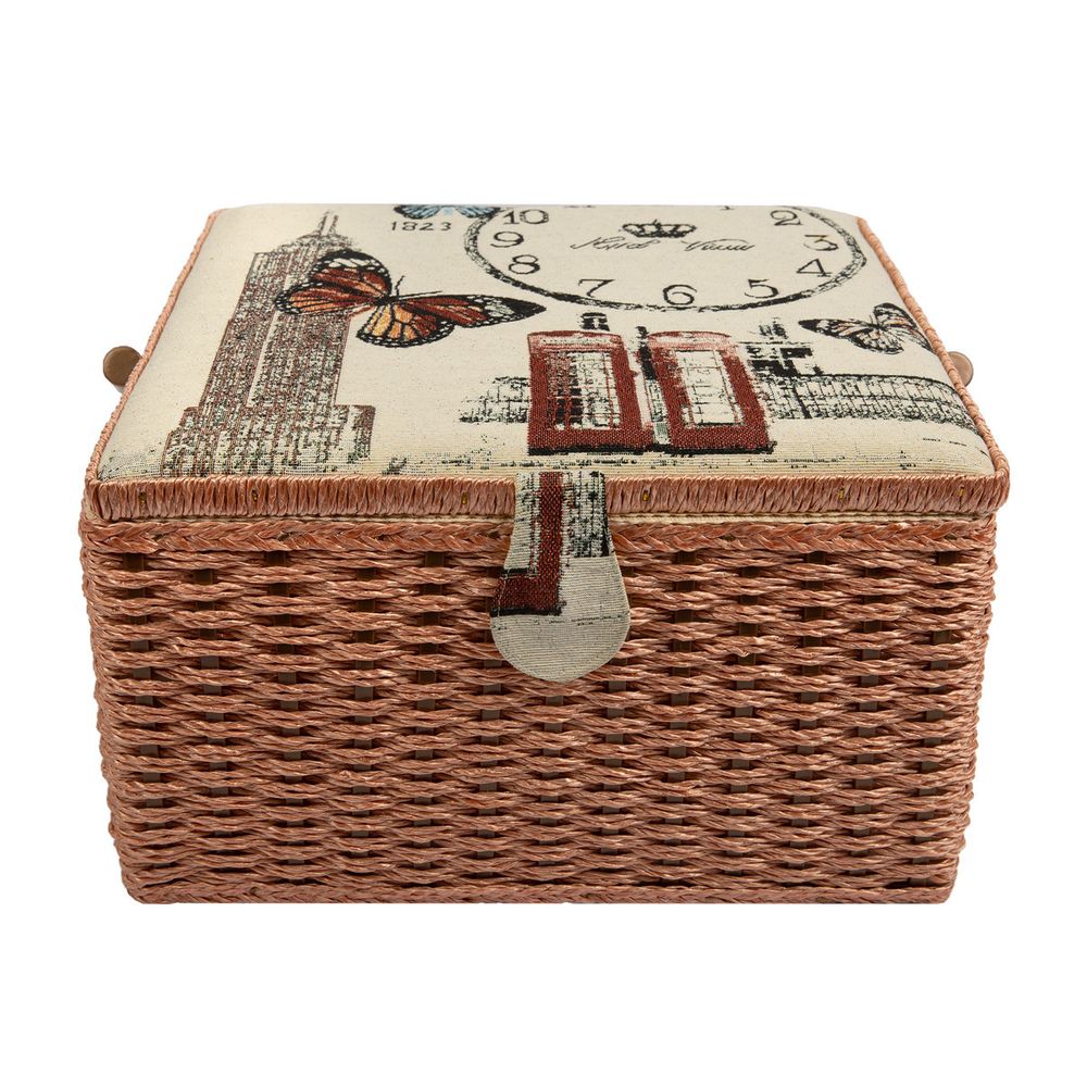 Шкатулка для швейных принадлежностей 31.5х31.5х19 см, Городские мотивы, Gamma SBJ-009