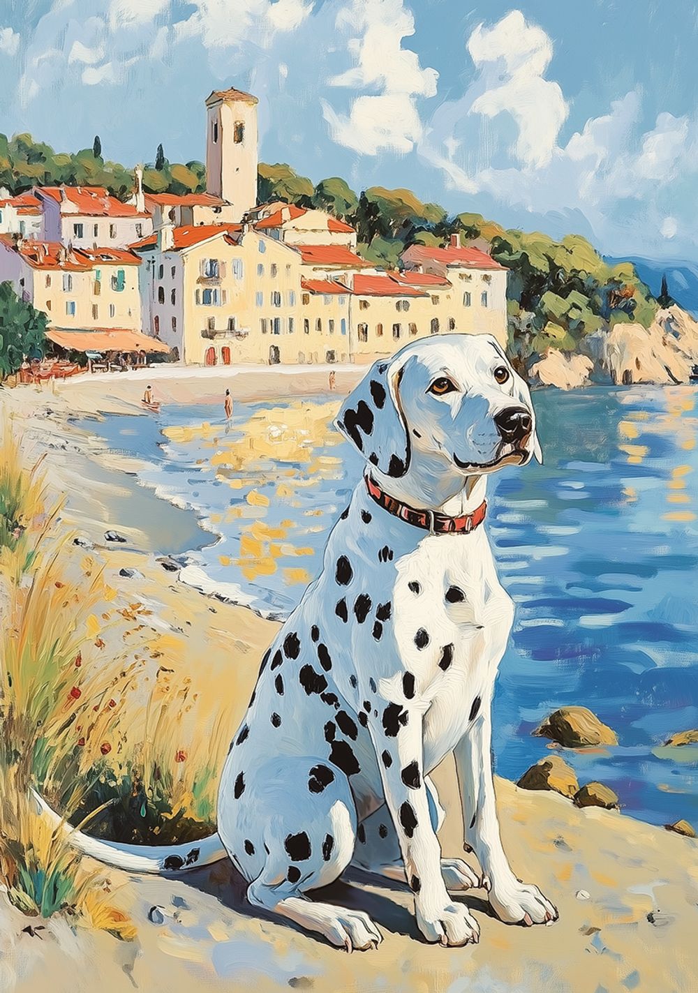 Пазл 1000 элементов, PZL-1000/84 Далматинец на море, Фрея