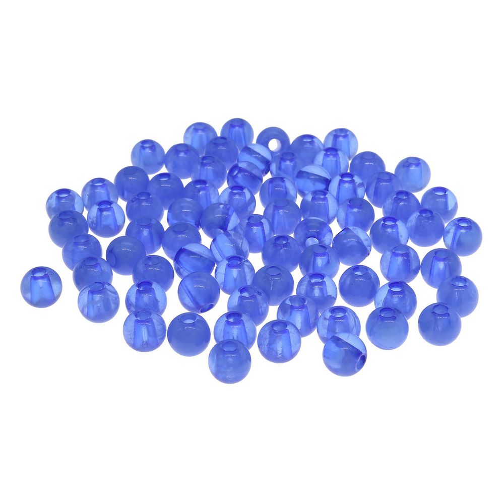 Бусины полупрозрачные пластик, 6 мм, 20гр, 170±10шт, Астра, 043 св.синий
