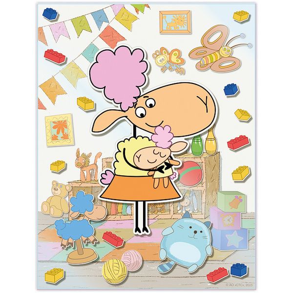 Картина-аппликация Отель у овечек. Играем с овечкой Беллой (аппл. накл.)13х17х0,4см Клевер, ЛО38-911