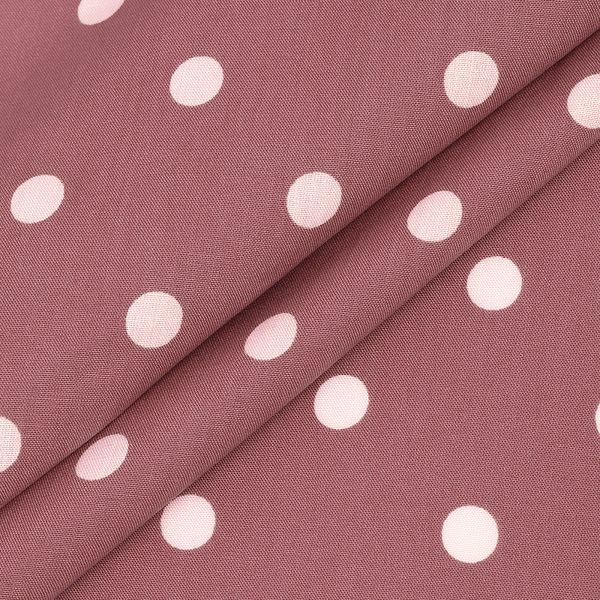 Штапель в горошек 90 г/м², 145 см / 2 метра, TBY.Vidt.08 цв.розовый