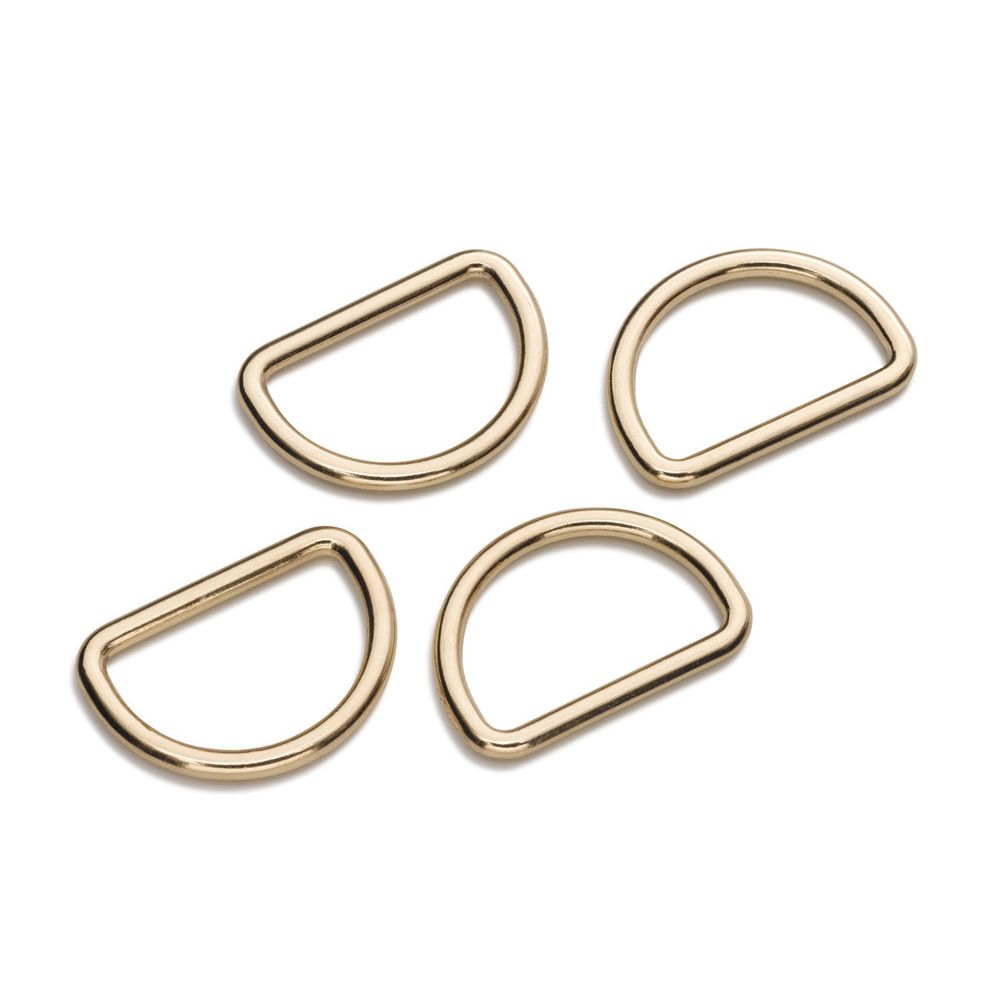 Полукольцо литое металл внутр. 25 мм (внешн. 32х23 мм), 4 шт, цв.светлое золото, Prym