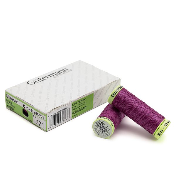 Нитки отделочные Gutermann Top Stitch, 30м, 321 малабарская слива, 5 катушек