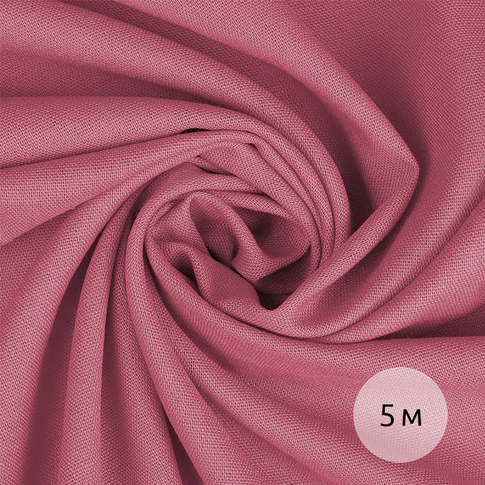Льняная ткань 200 г/м², 140 см / 5 метров, TBY.Li.1009.13.5, цв.13 св.розовый