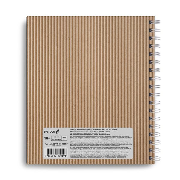 Артбук (скетчбук), матовая ламинация, блок белый, 80 г/м², 290х23.9х20.5 см, на гребне 80 л., 2 шт, Эко-стиль 000617, Светоч 80АРТ-001