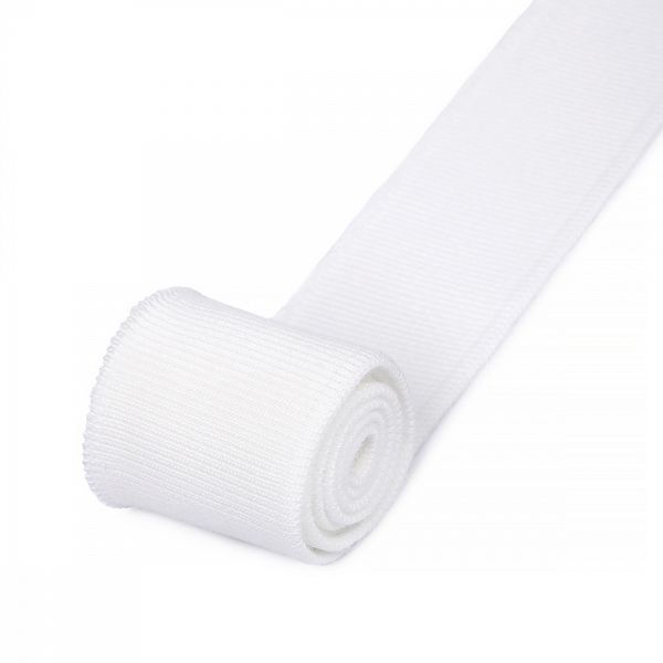 Подвяз (довяз) трикотажный 3.5х80 см, белый, 100% п/э, 5 штук