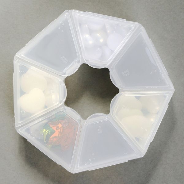 Контейнер для мелочей 9.1х9.1х2.1 см цв. в ассортименте