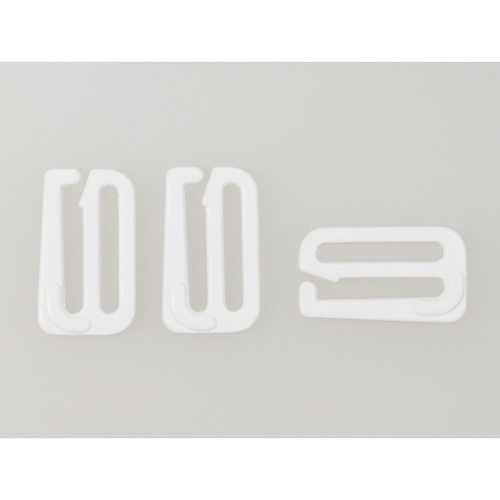 Крючки для бюстгальтера металл 15.0 мм, 001 белый, Arta, 50 шт