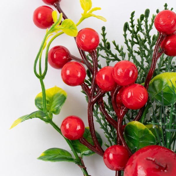 Веточка хвойная с ягодами 3 шт, 26 см, 01, Blumentag VDF-125