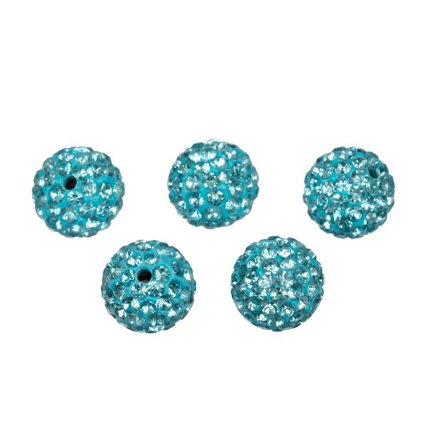 Бусины пластик ⌀12 мм, 5 шт, №14 голубой, Zlatka BWM-12