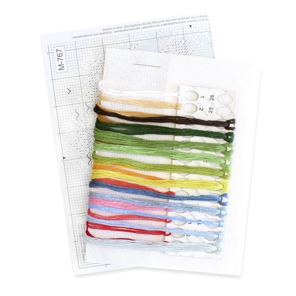 Набор для вышивания нитками МП Студия М-767, Прокачу с ветерком, 19х15 см