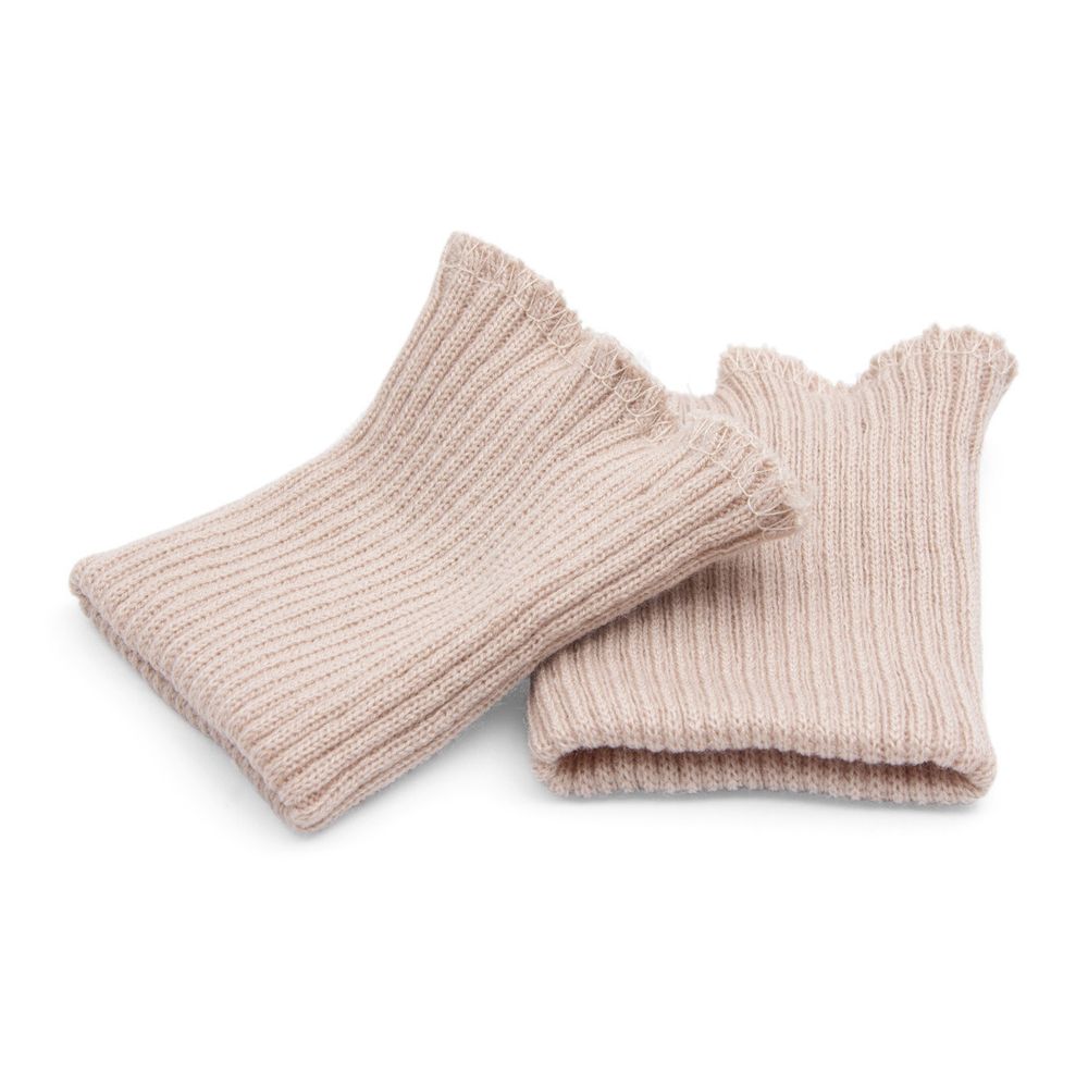 Манжеты трикотажные 7.0х9.5 см, 1 пара, средней плотности 14 кл, 2х2, В-22 слоновая кость, светло-бежевый