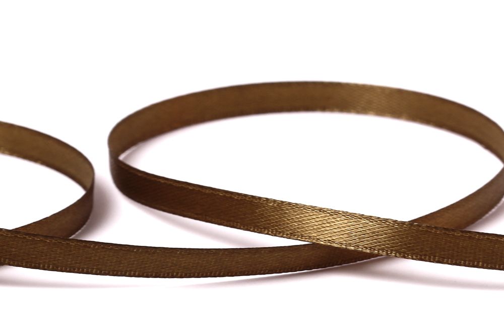 Лента атласная 1-сторонняя 6.0 мм / 33±2 метра, 144 т.хаки, Gamma