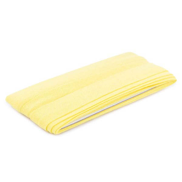 Косая бейка хлопковая 15 мм / 5 шт по 5.4 метра, №011 яр.желтый, Gamma GK-15C