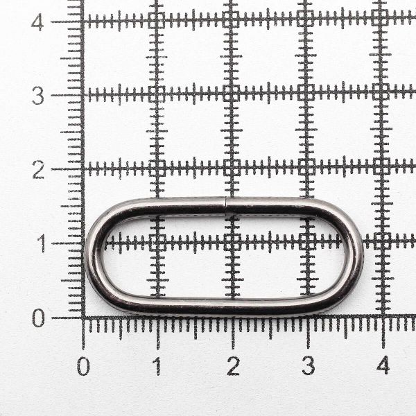 Кольцо овальное металл in 32х11 мм (37х16 мм внешн.), бл.никель, 100 шт