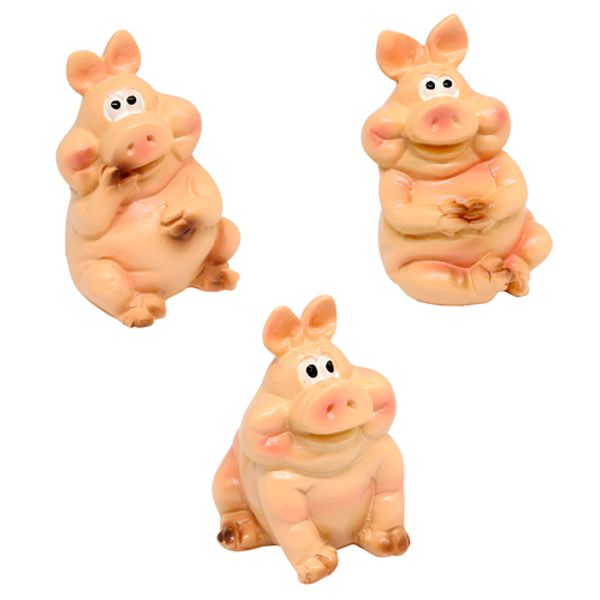 Миниатюра кукольная: Свинка, 3х4CM, в ассортименте