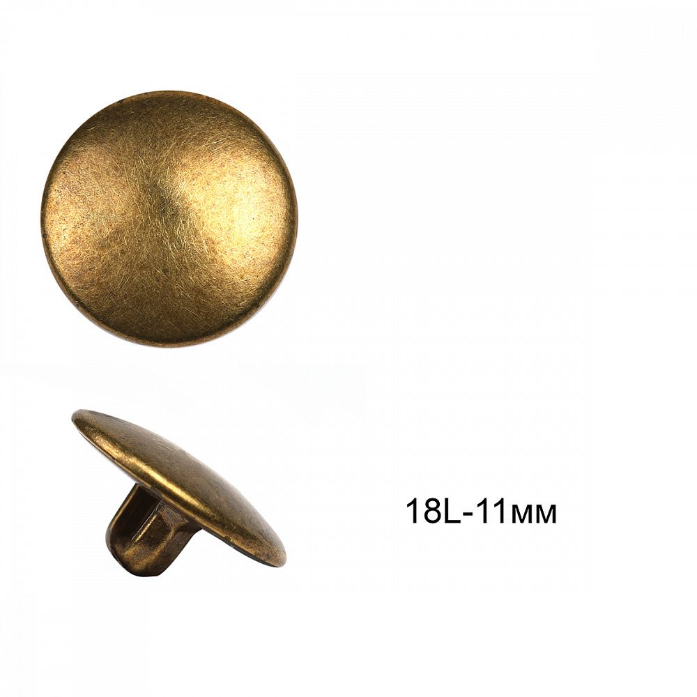 Пуговицы на ножке пластик C-NE70 цв.бронза 18L-11мм, 36 шт