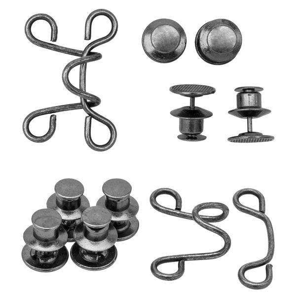 Крючок для сужения пояса, 1шт = 10 частей, 5х5 см, цвет чёрный