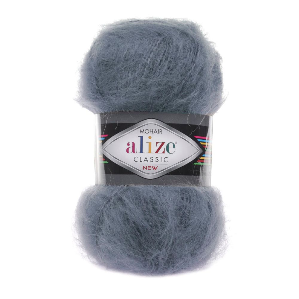 Пряжа Alize (Ализе) Mohair Classic New / уп.5 мот. по 100 г, 200м, 087 угольно-серый A