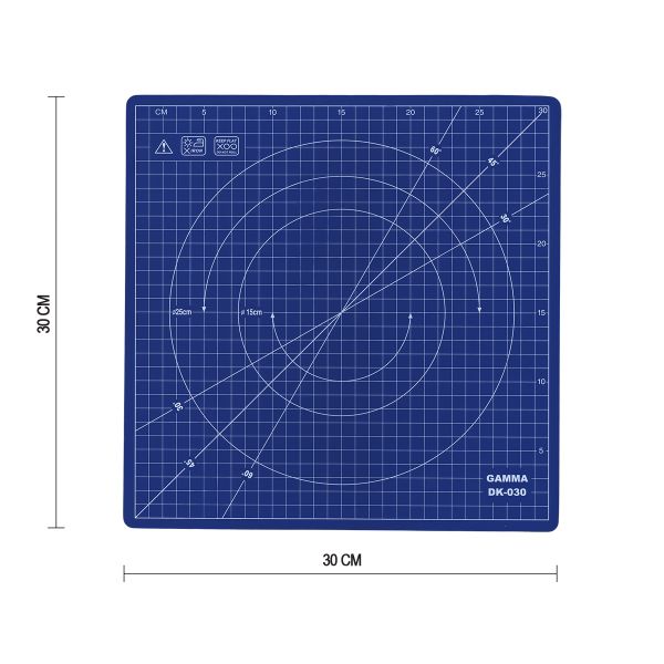 Коврик (мат) для кроя вращающийся 30х30 см, синий, Gamma DK-030