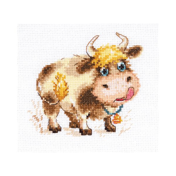Набор для вышивания нитками Алиса, Бычок, 11х10 см