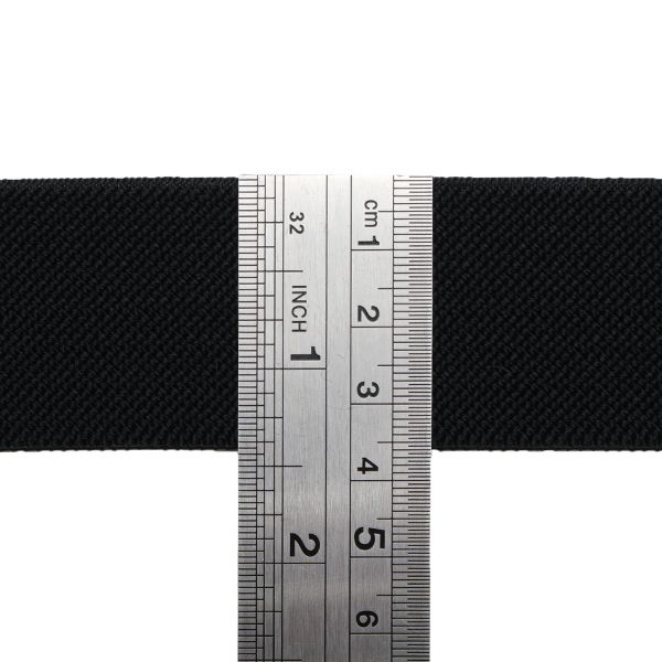 Резинка для подтяжек (помочная) 35.0 мм / 25 метров, черный