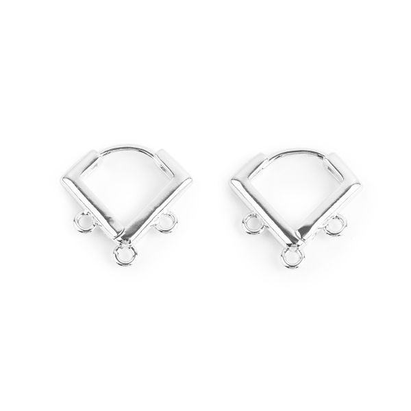 Швензы 15х15 мм, 10 шт (5х2 шт), 01 под серебро, Zlatka FMK-H20