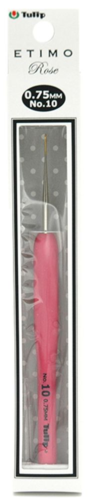Крючок для вязания с ручкой Tulip Etimo Rose 0,75мм, TEL-10e /TOS/