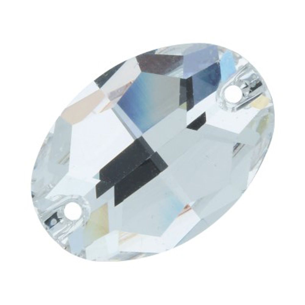 Стразы стекло 24х17 мм, 12 шт, белый (crystal), Preciosa 438-62-301