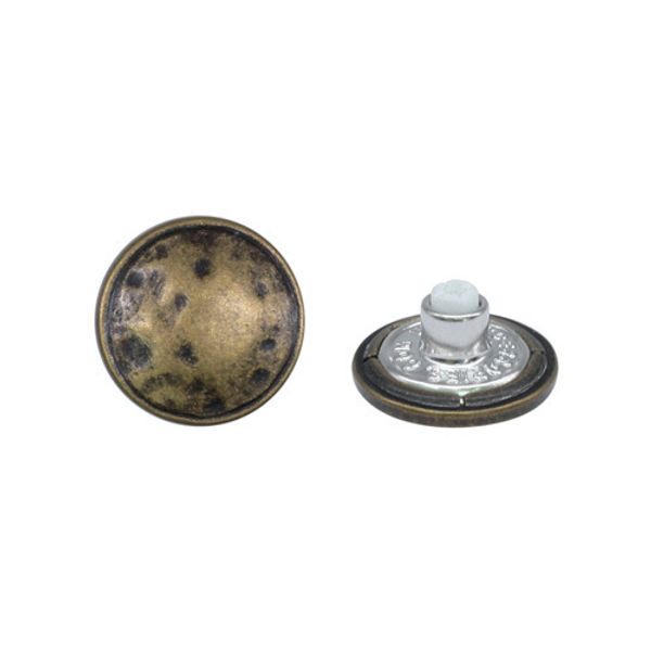 Пуговицы джинсовые ⌀20 мм, фиксированная ножка (БЕЗ ГВОЗДЯ), латунь, 20 шт, 528168