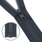 Молния трактор Arta Т6 (6 мм) 1 зам., разъем., 85 см, (2076), A156 т.серый, НОВЫЙ МАТОВЫЙ ЗАМОК, уп.50 штук